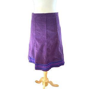 Boden purple Corduroy Long skirt MODEST Women’s 10 Long